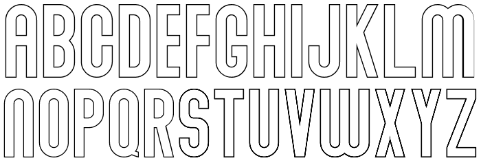 Abraham Outline Outline フォント 小文字