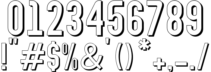 Abraham Shadow Shadow Font OTHER CHARS