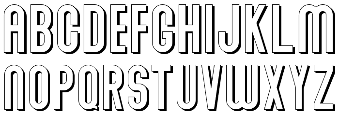 Abraham Shadow Shadow Font LOWERCASE