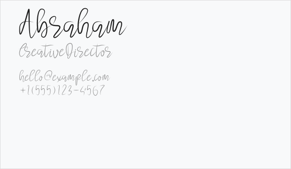 Abraham Business Card