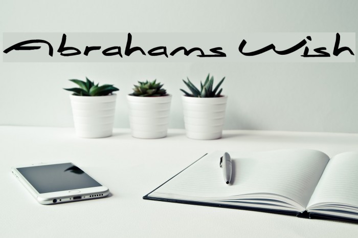 Abrahams Wish Font examples
