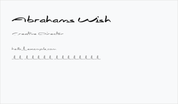 Abrahams Wish Business Card