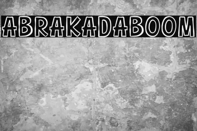 Abrakadaboom Font examples