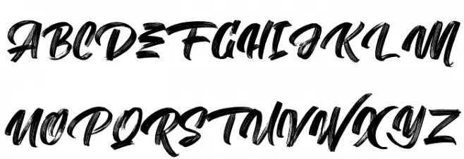 Abrashe Schriftart Groß