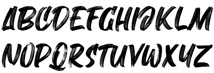 Abrashe Font LOWERCASE