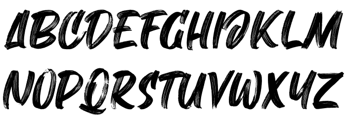 Abrashe Font LOWERCASE