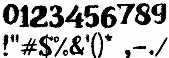 Abrasion Font OTHER CHARS