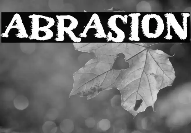 Abrasion Font examples