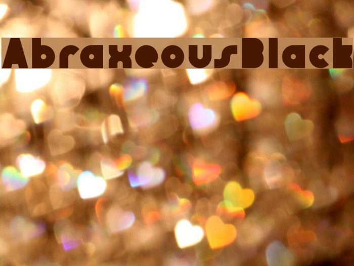 AbraxeousBlack Font examples