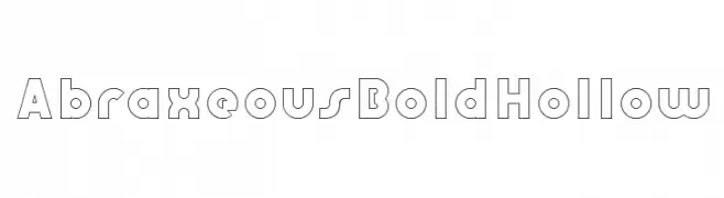 AbraxeousBoldHollow  Free Fonts Download