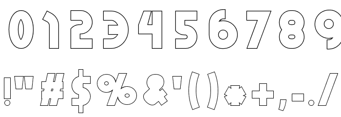 AbraxeousBoldHollow Font OTHER CHARS