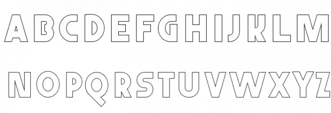 AbraxeousBoldHollow Schriftart Groß