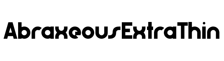 AbraxeousExtraThin Font