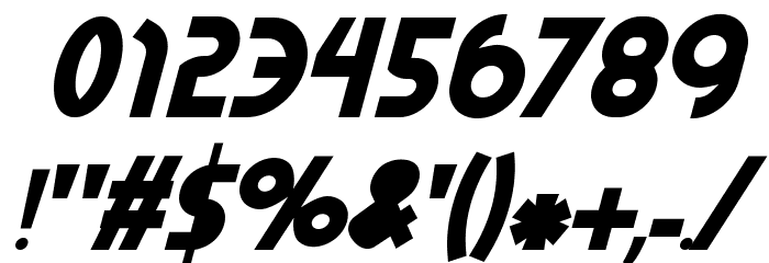 AbraxeousExtraThinItalic Font OTHER CHARS