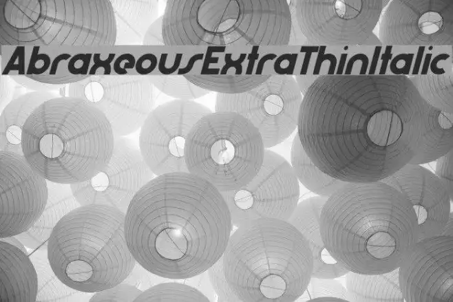AbraxeousExtraThinItalic Example 3