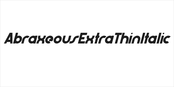 AbraxeousExtraThinItalic Logo