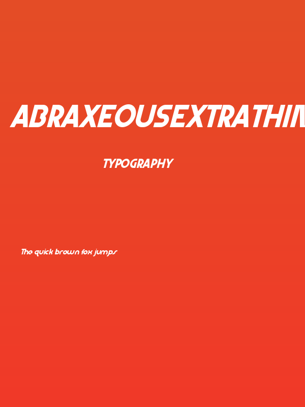 AbraxeousExtraThinItalic Poster