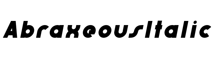AbraxeousItalic Font