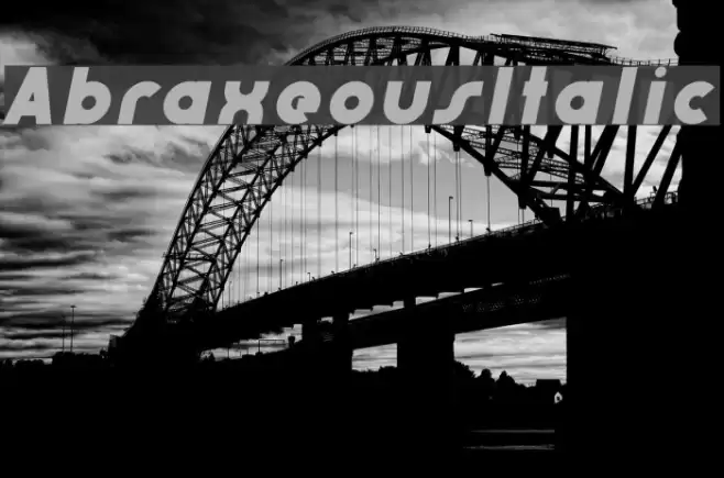 AbraxeousItalic Font examples