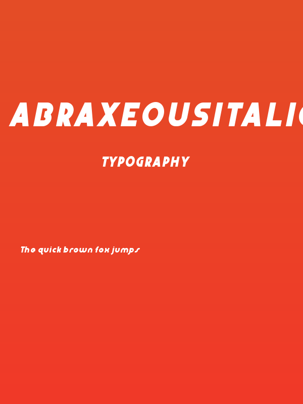 AbraxeousItalic Poster
