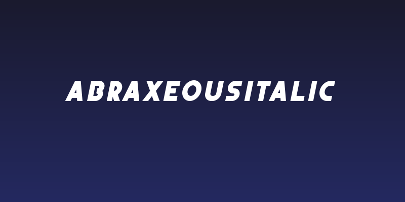 AbraxeousItalic Social Header