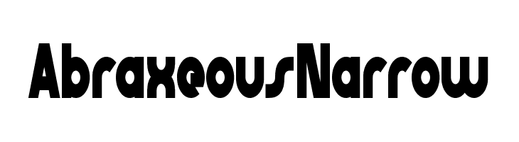 AbraxeousNarrow Font - FFonts.net