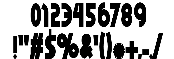 AbraxeousNarrow Font OTHER CHARS