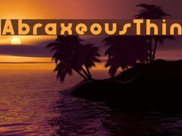 AbraxeousThin Font examples