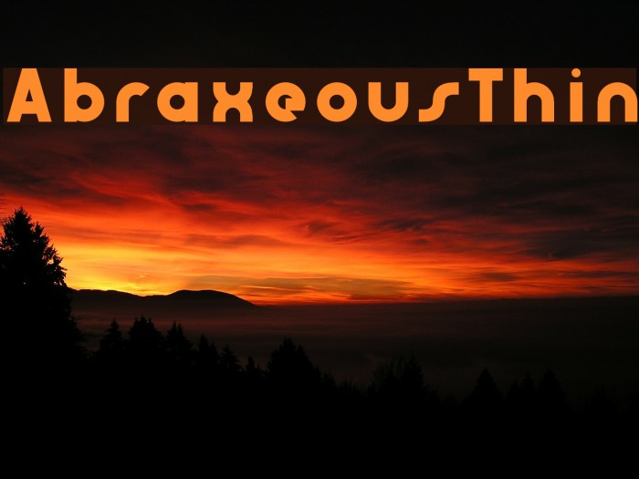 AbraxeousThin Font examples