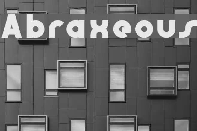 Abraxeous Font examples