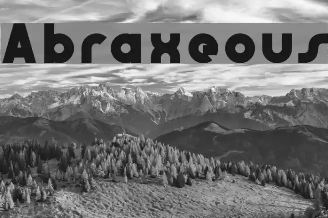 Abraxeous Font examples