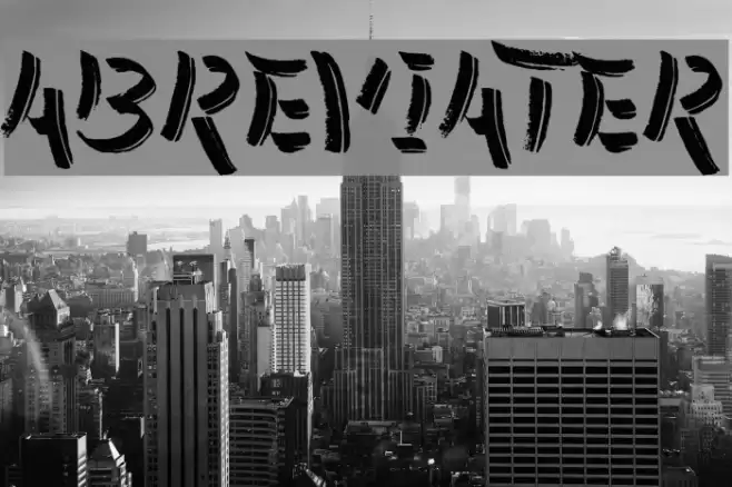 Abreviater Font examples