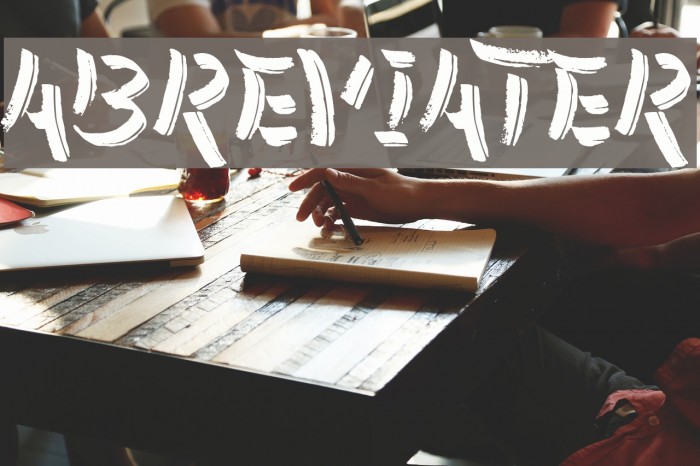 Abreviater Font examples