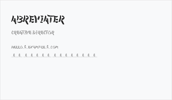 Abreviater Business Card