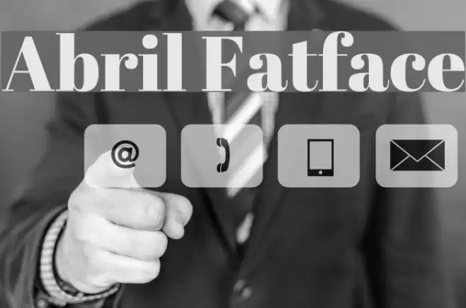 Abril Fatface Font examples