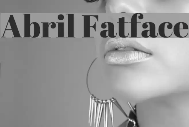 Abril Fatface Font examples