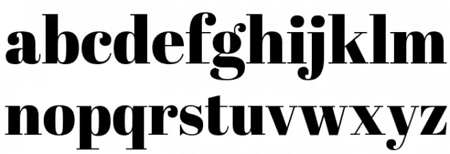 Abril Fatface Font LOWERCASE