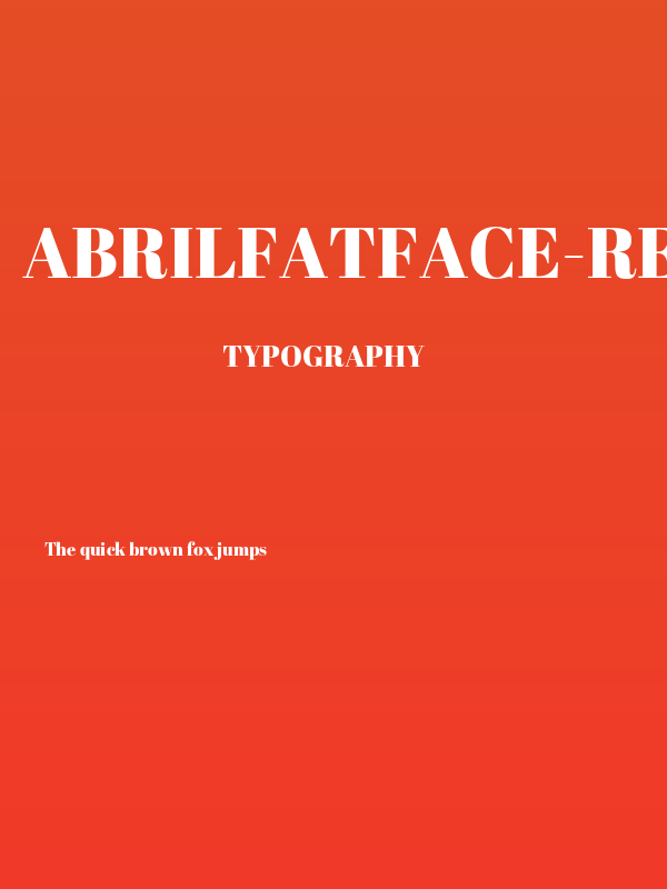 AbrilFatface-Regular Poster