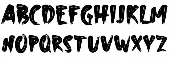 Abrushow Font LOWERCASE