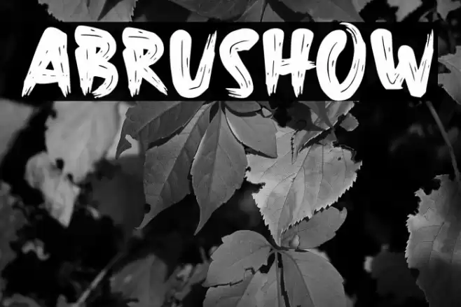 Abrushow Font examples
