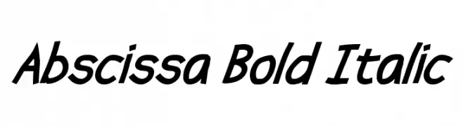 Abscissa Bold Italic  Frei Schriftart Herunterladen