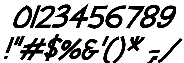 Abscissa Bold Italic Font OTHER CHARS