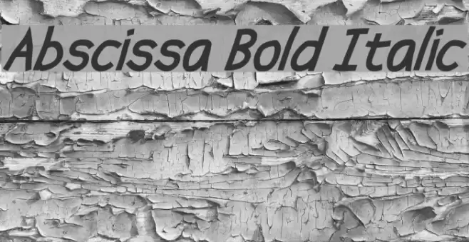 Abscissa Bold Italic Fonte examples