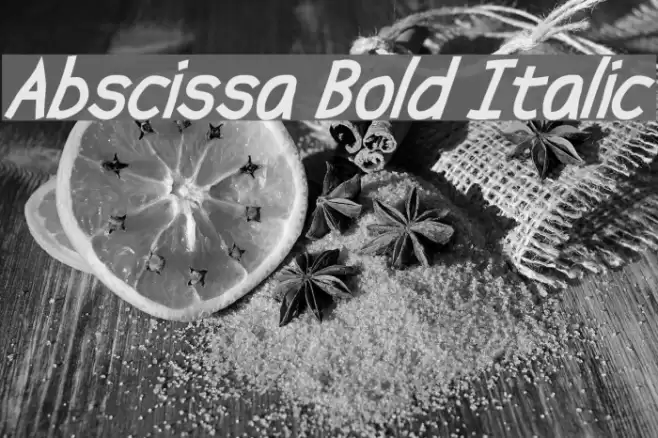 Abscissa Bold Italic Fonte examples