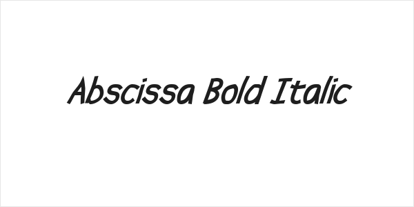 Abscissa Bold Italic Logo