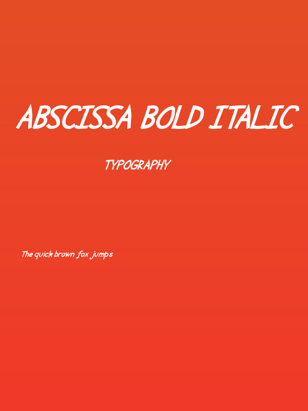 Abscissa Bold Italic Poster