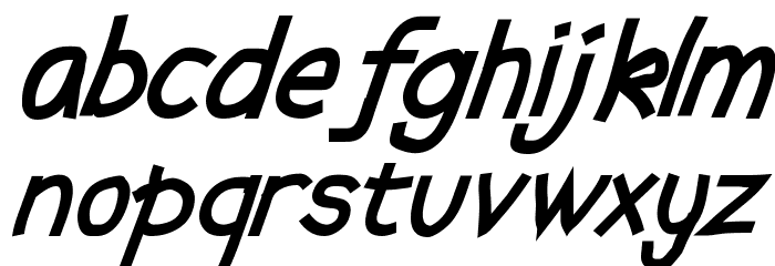 Abscissa Bold Italic Font LOWERCASE