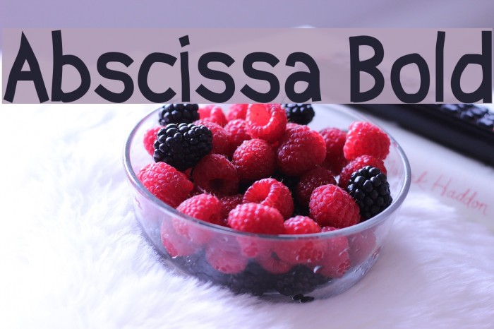 Abscissa Bold Font examples