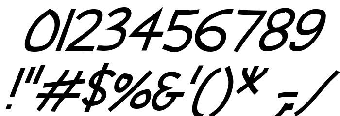 Abscissa Italic フォント その他の文字