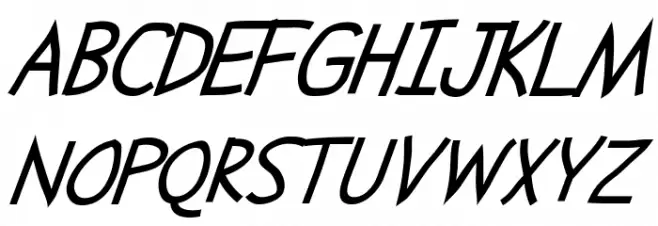 Abscissa Italic Caratteri MAIUSCOLE